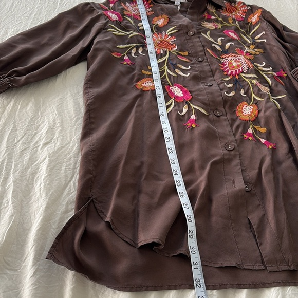 NWT JOHNNY WAS ROSALVA OVERSIZED WEEKEND WASHABLE SILK TUNIC - Picture 9 of 9